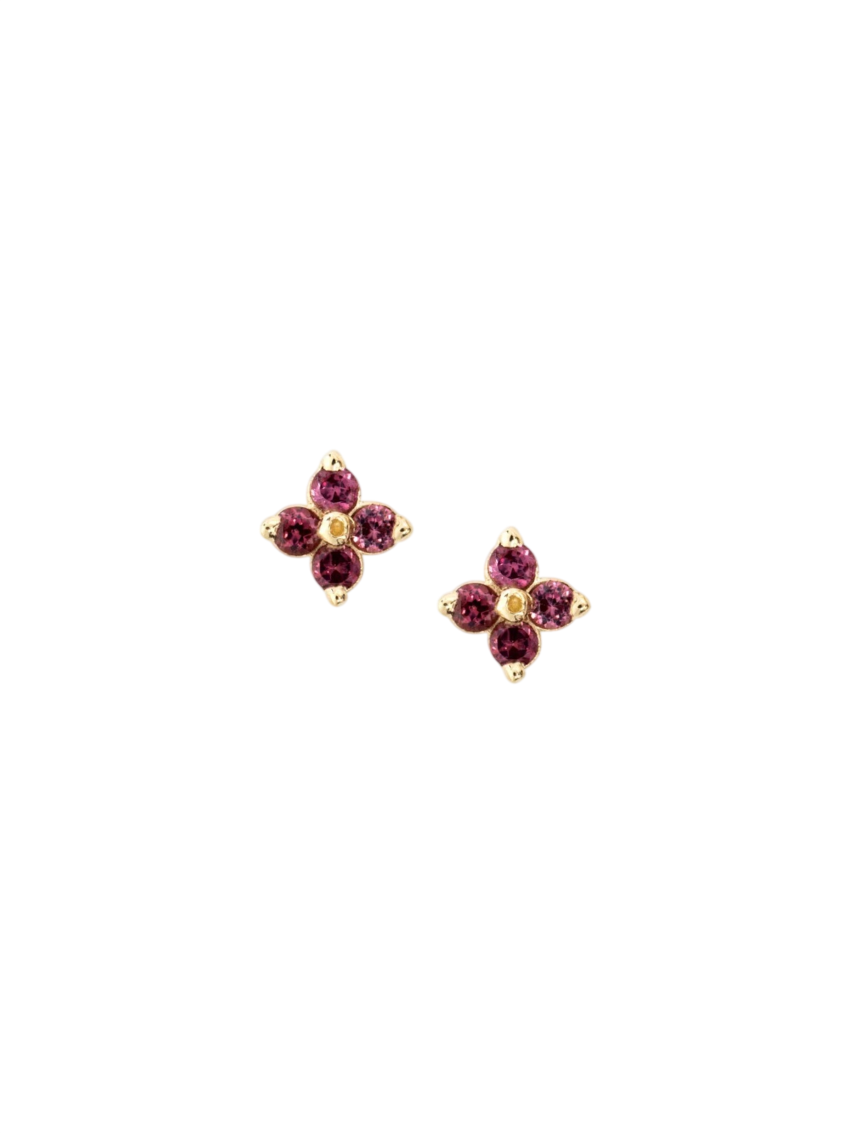 Clover Studs- Raspberry photo