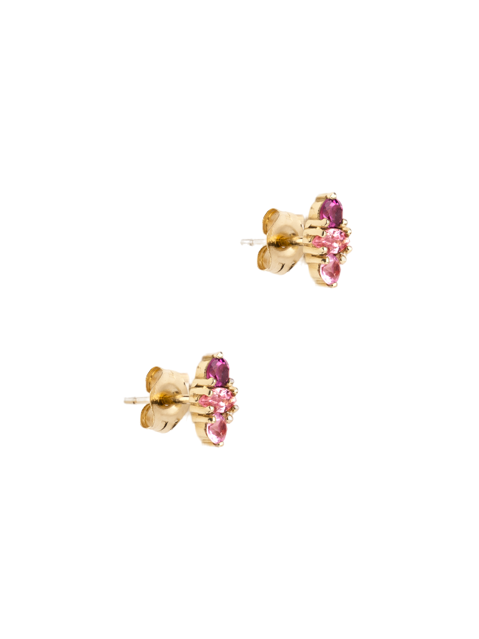 Monaco pink sapphire studs