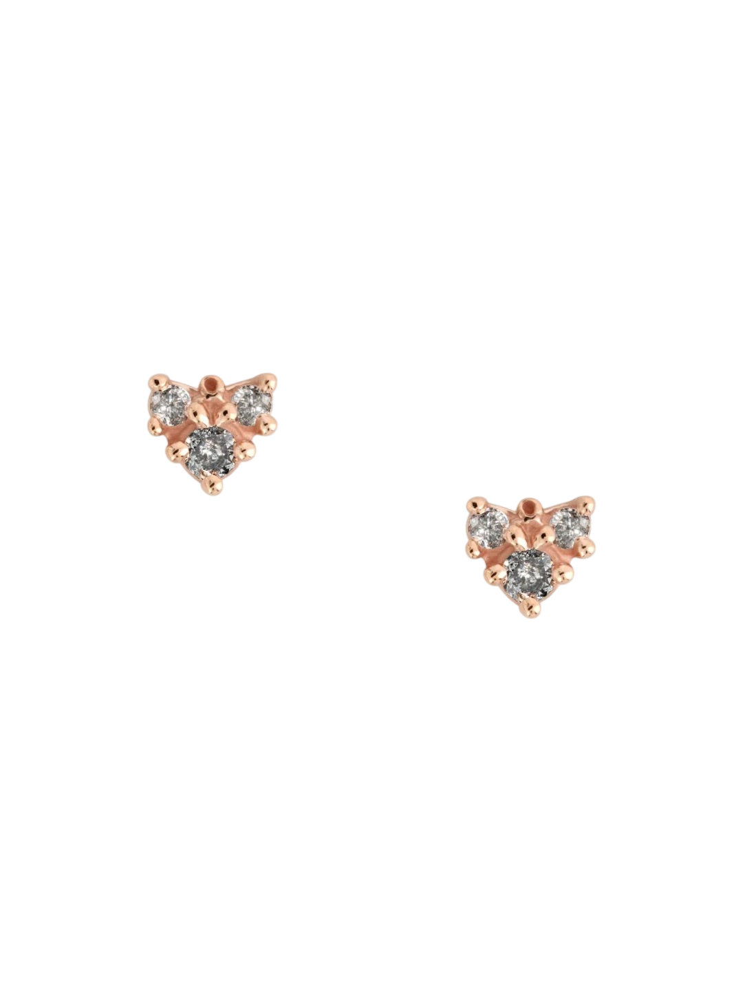 Lev Studs - Grey Rose Gold photo