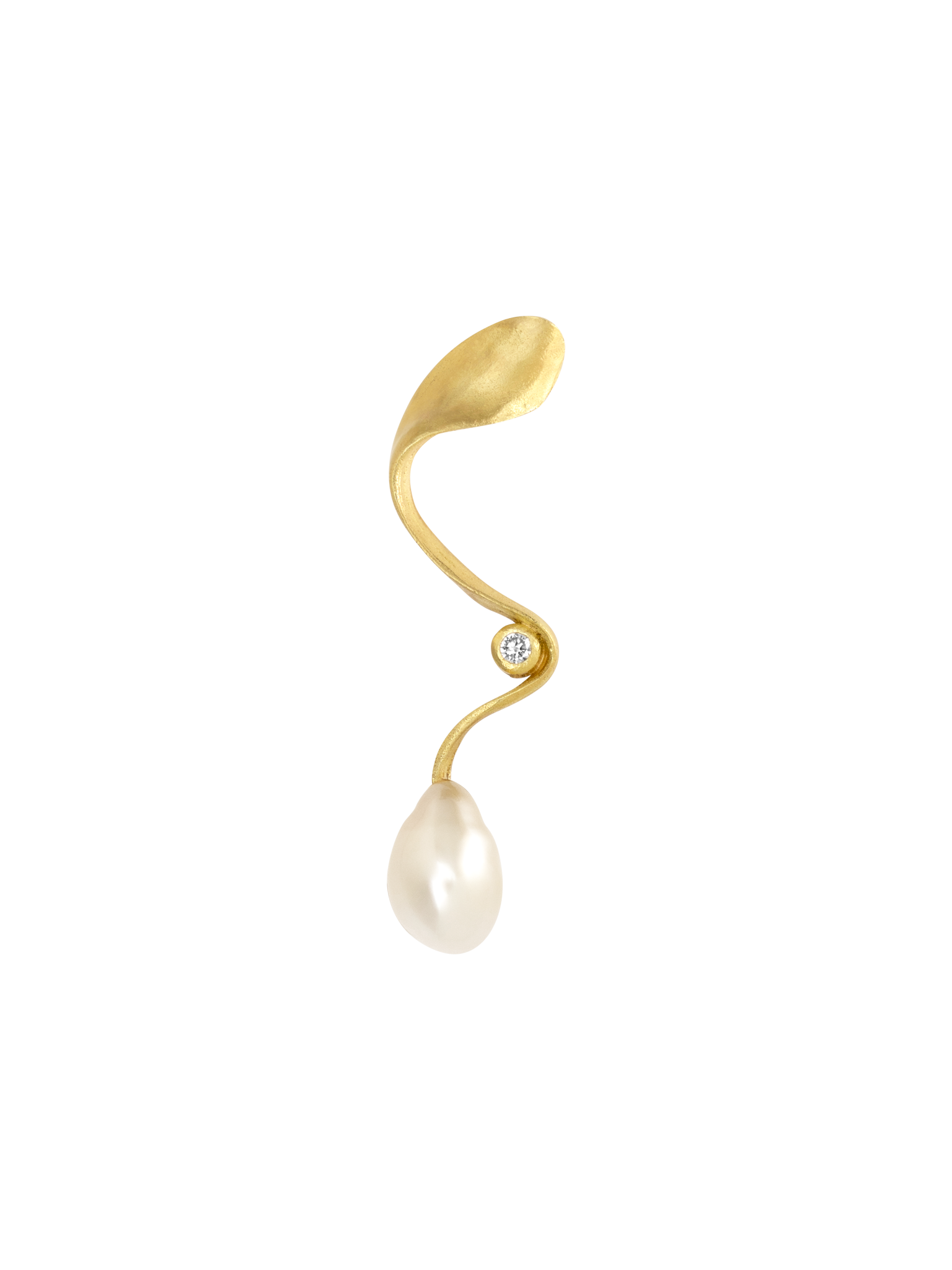 Pure keshi pearl earring