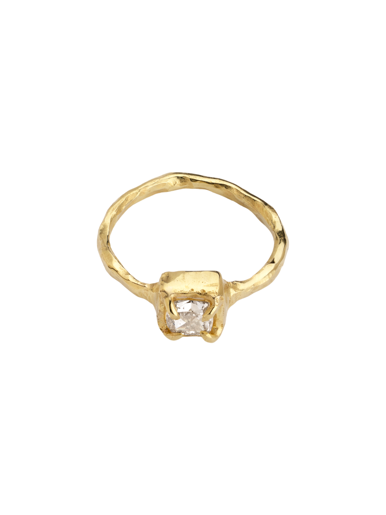 Pure single diamond ring