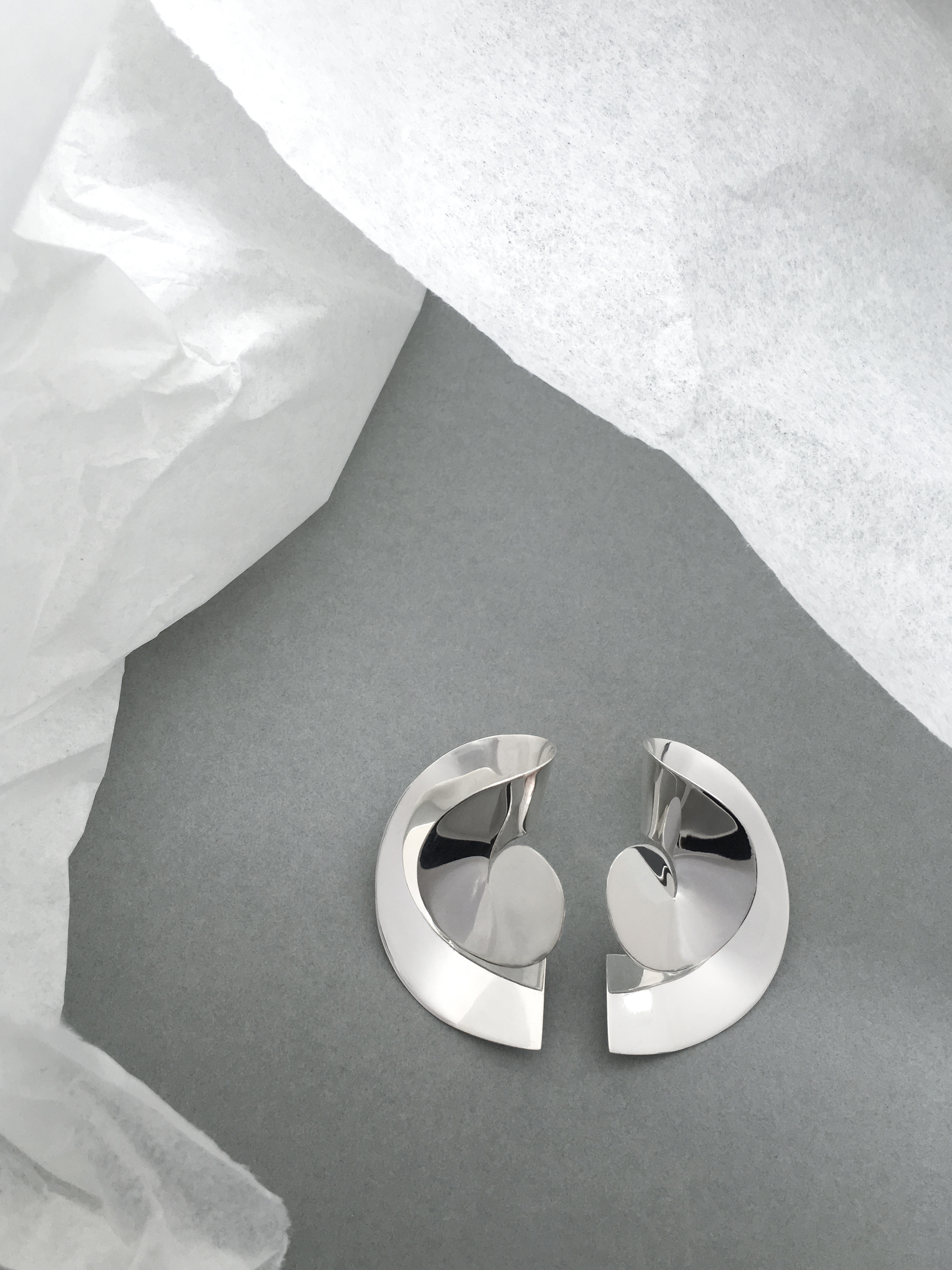 Sun earrings in silver