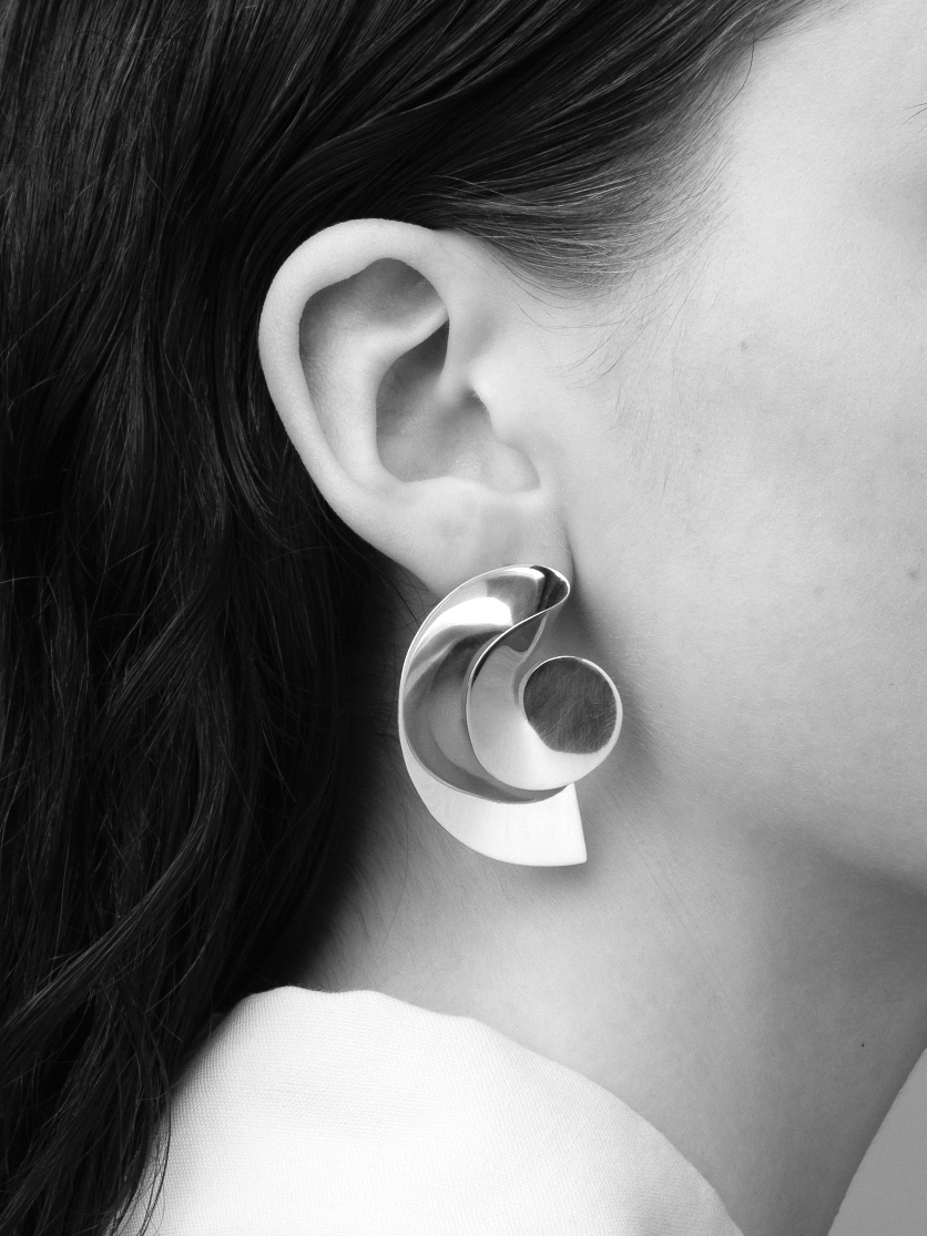 Sun earrings in silver