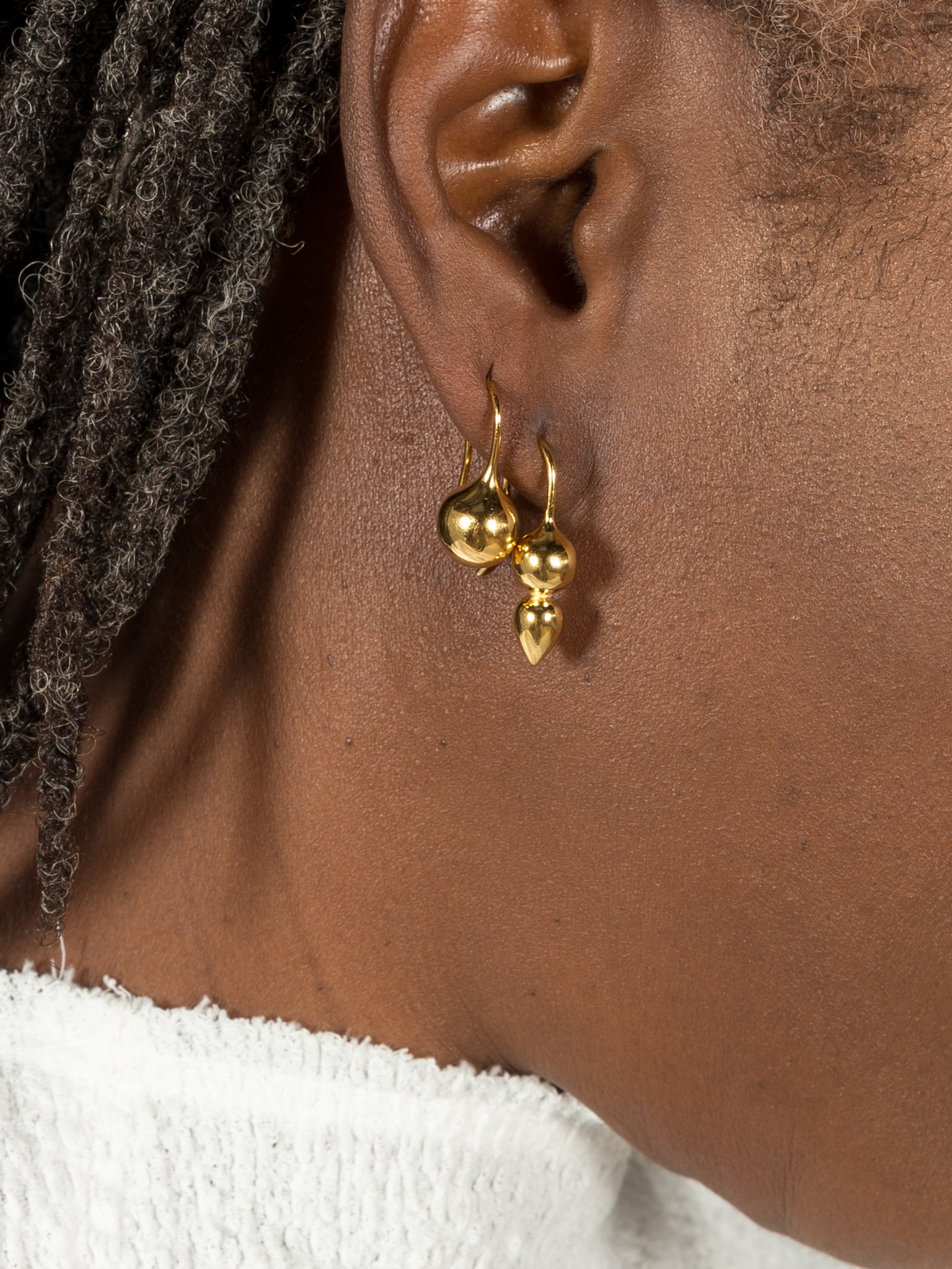 Sintra ball drop earrings in gold vermeil