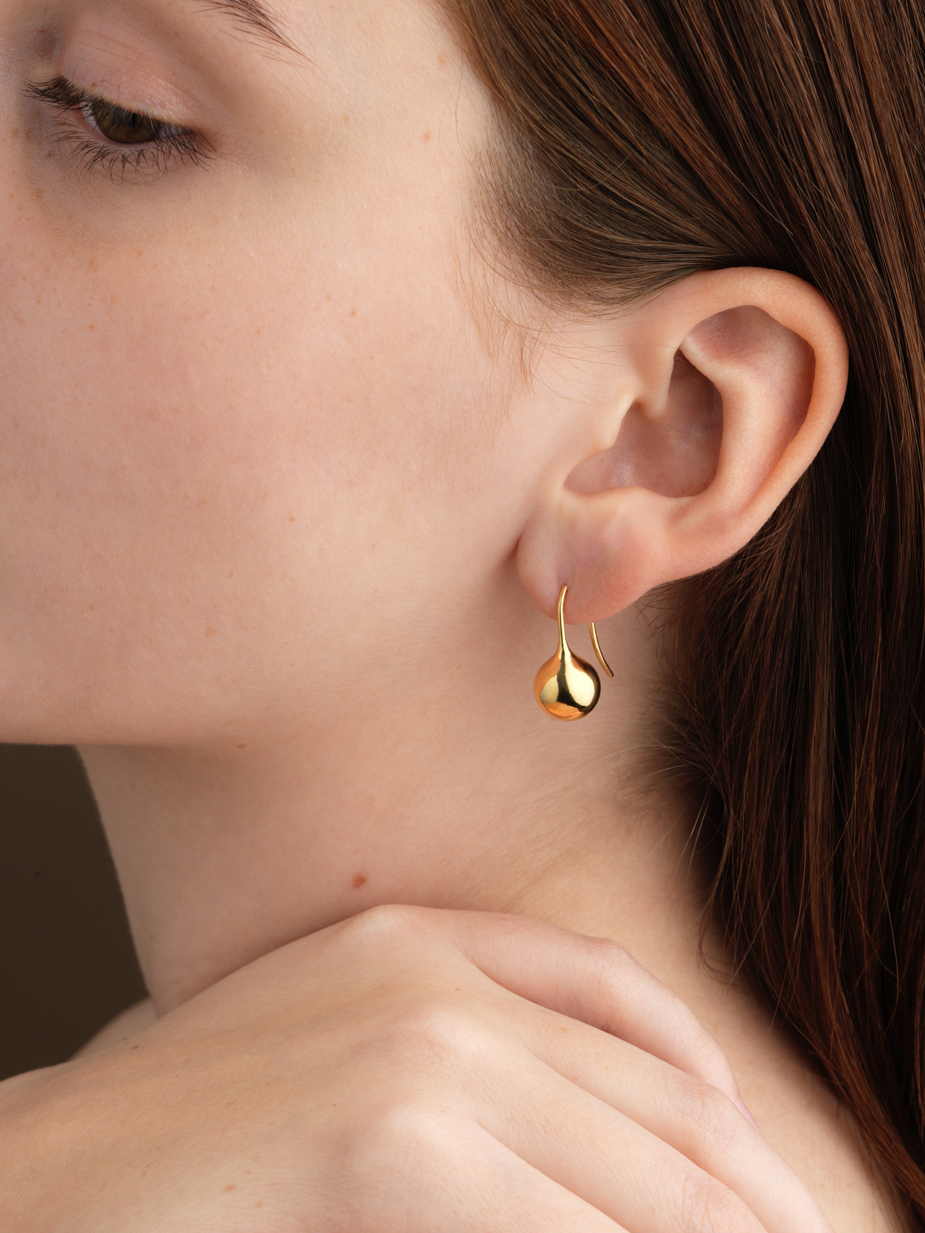Sintra ball drop earrings in gold vermeil