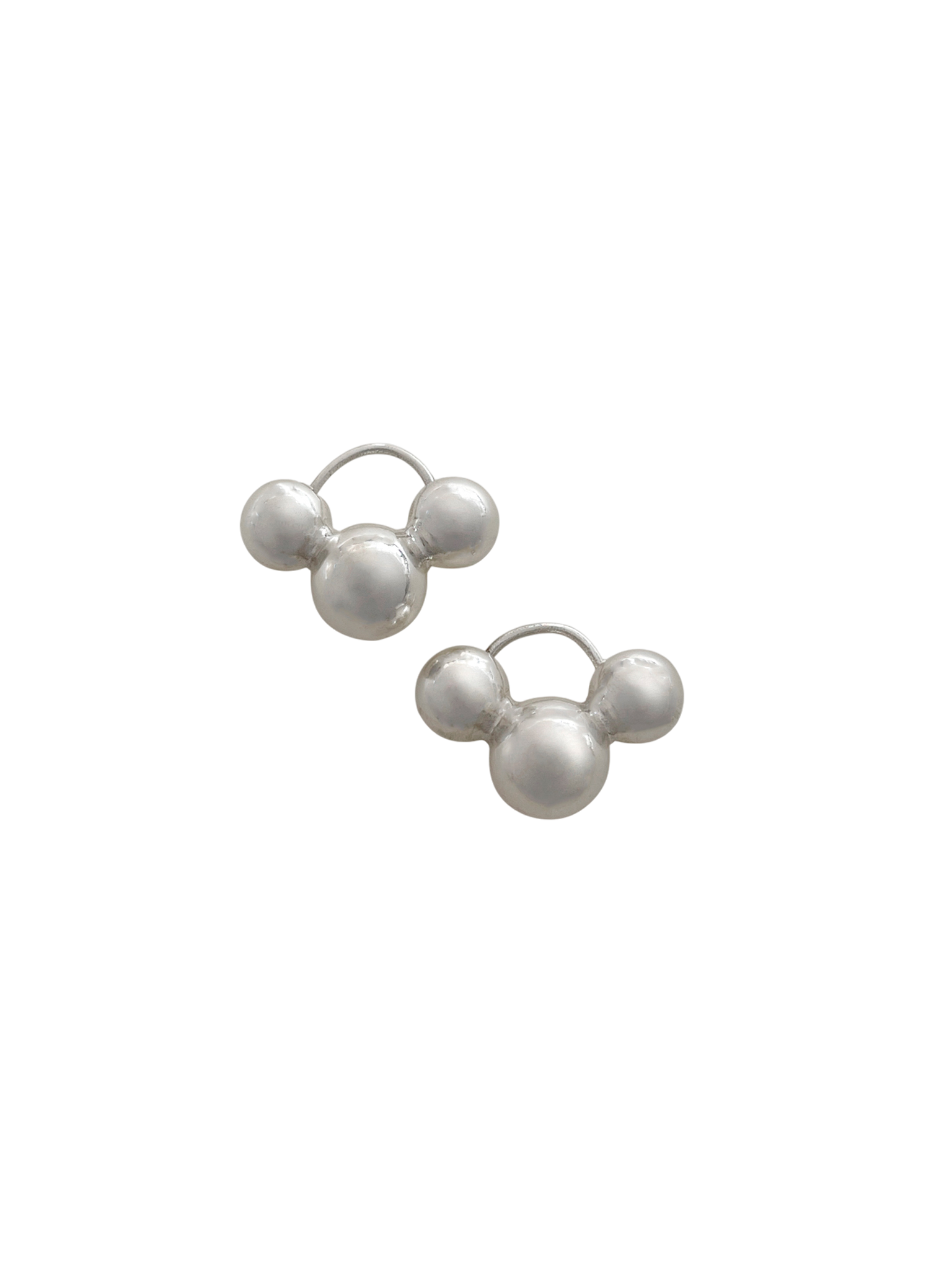 Cluster earrings in silver