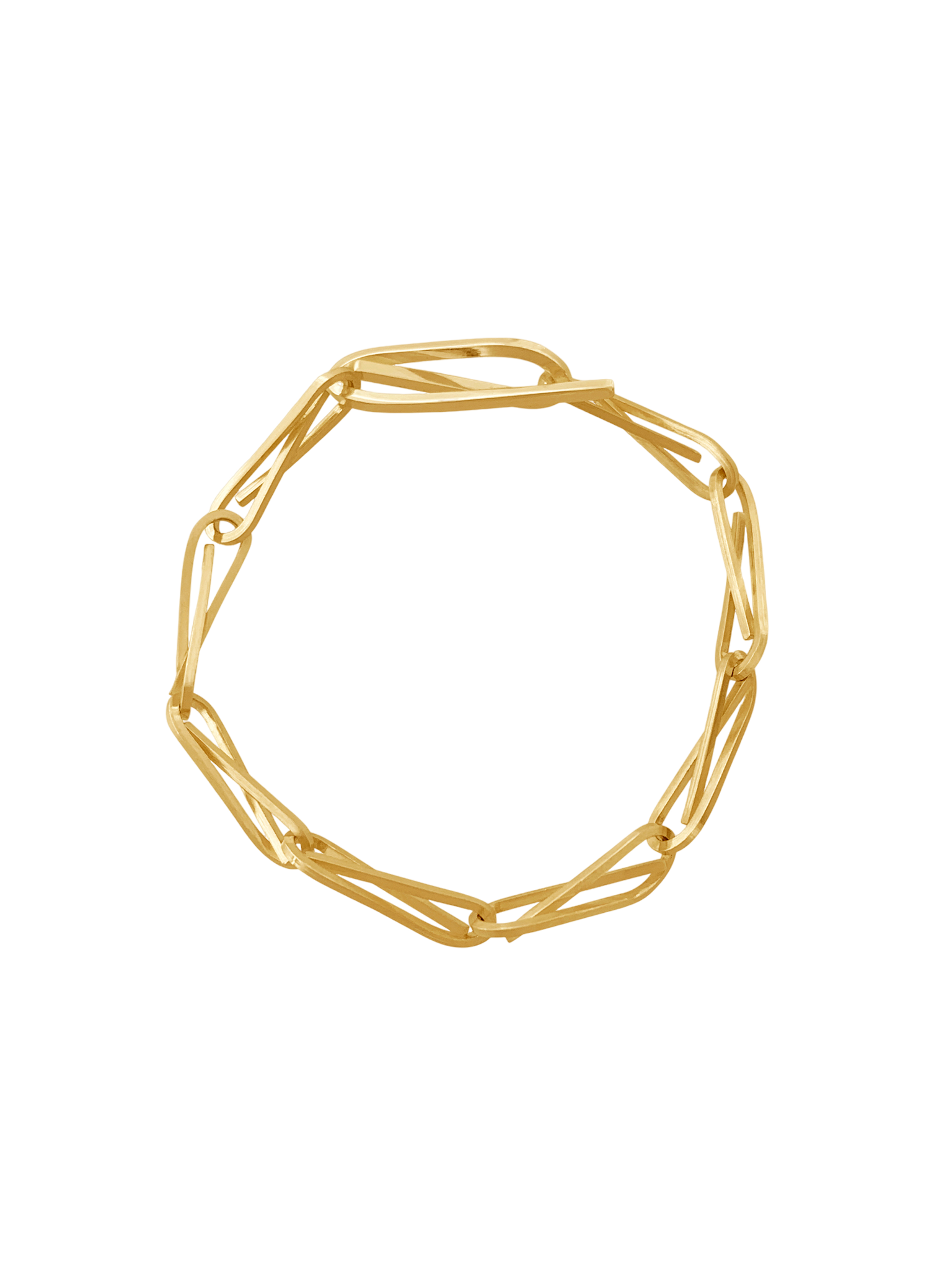 String chain bracelet in gold vermeil
