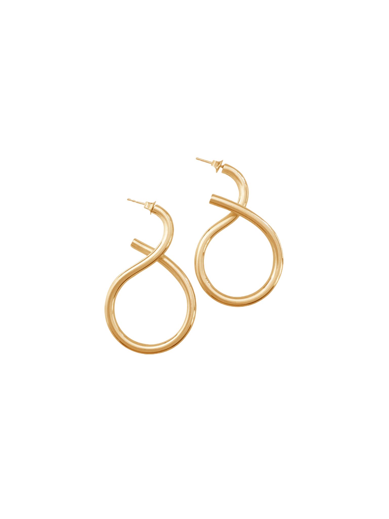 Shape II earrings in gold vermeil