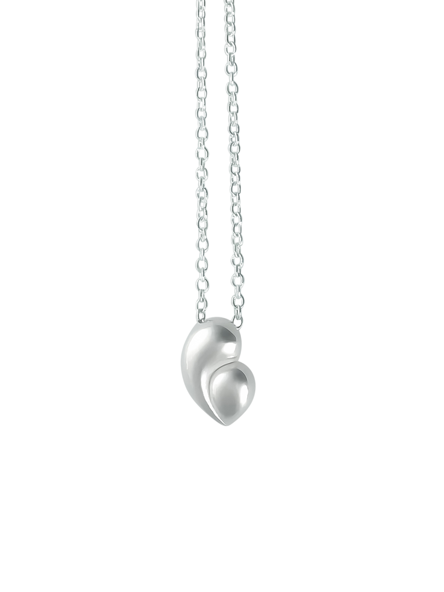 Mother's heart pendant in silver - small