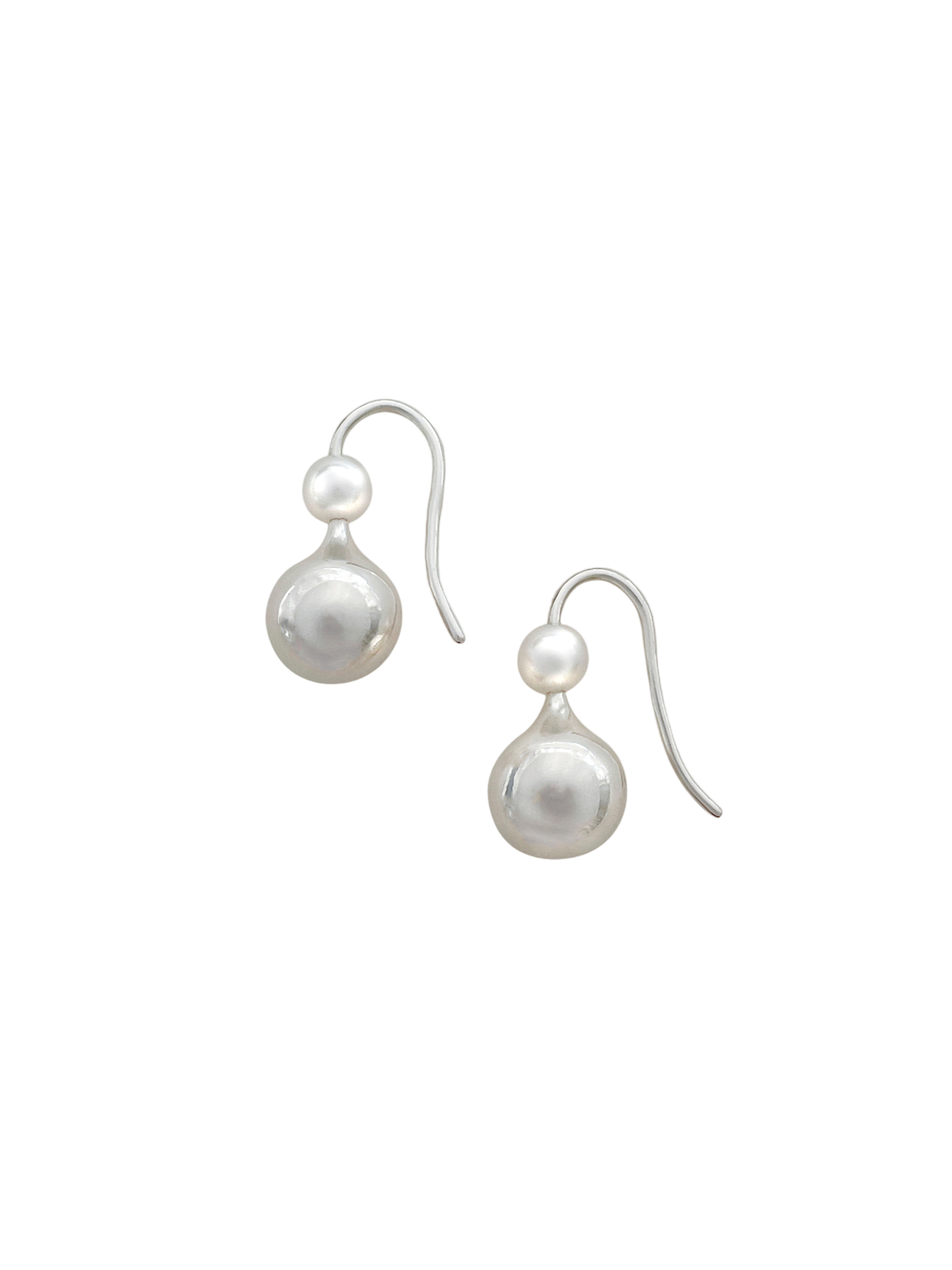Sintra earrings in silver with freshwater pearl