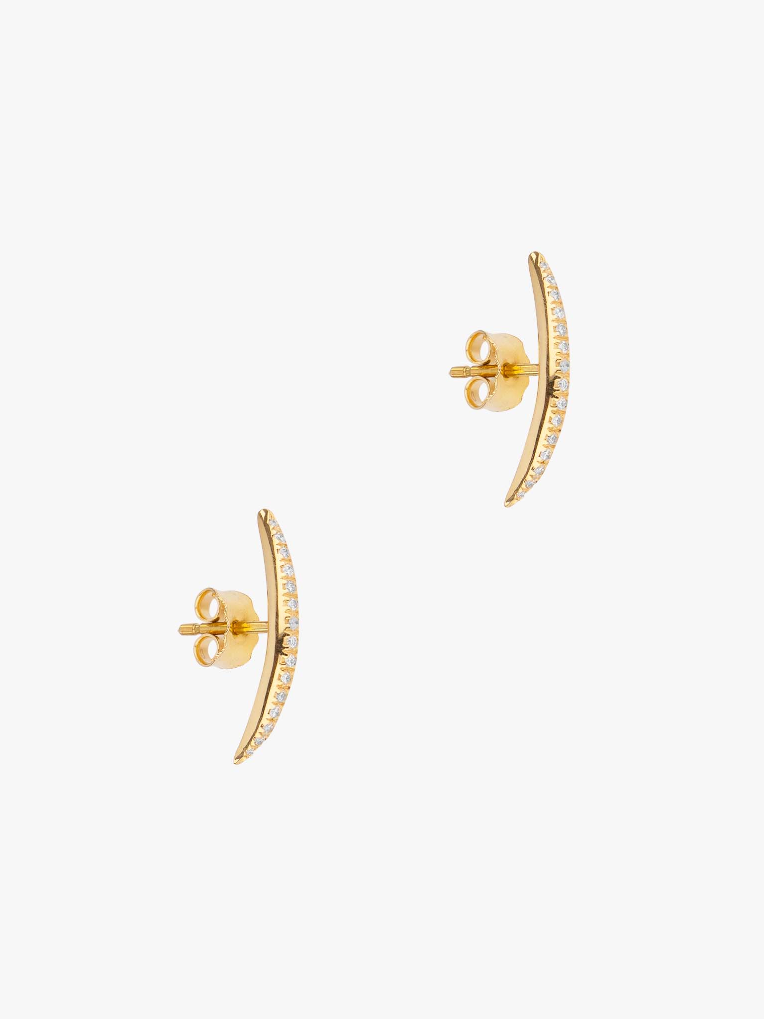 Arch diamond earring