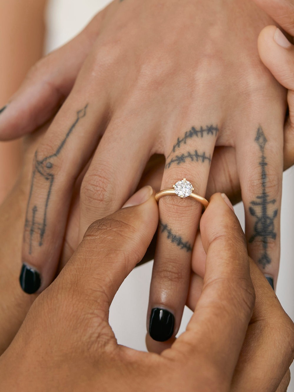 6.3mm White Diamond Noble Ring