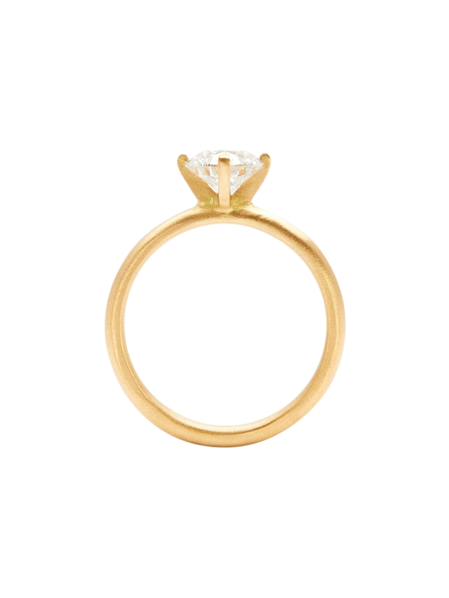 6.3mm White Diamond Noble Ring
