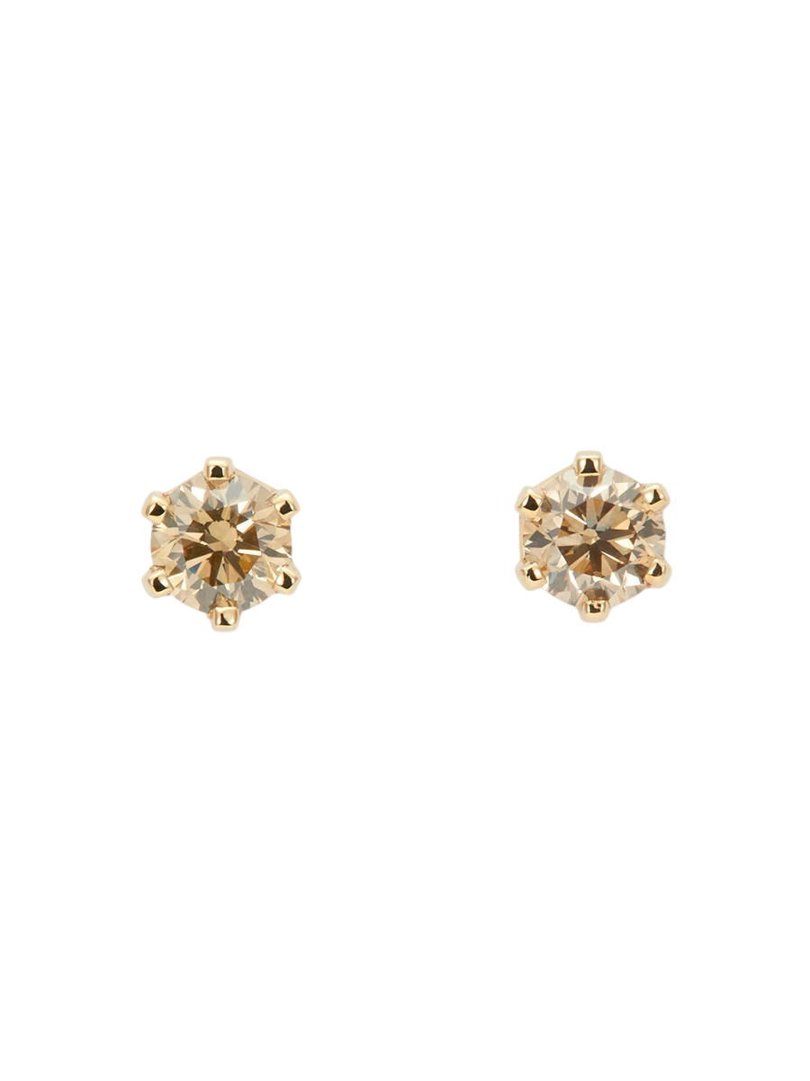 3.5mm Brown Diamond Studs photo
