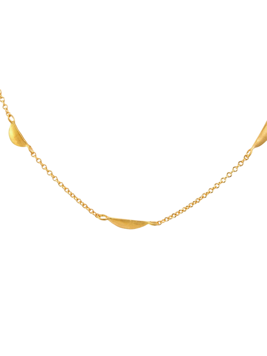 16 Spaced Crescent Necklace photo
