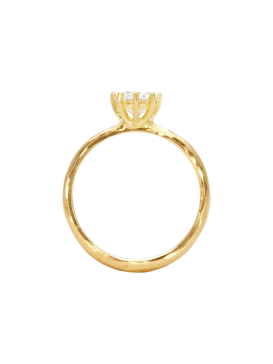5.6mm White Diamond Blooming Ring