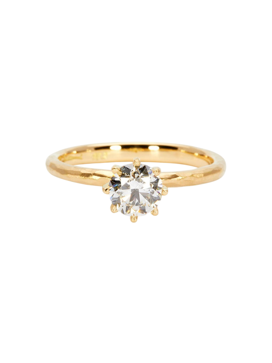 5.6mm White Diamond Blooming Ring photo