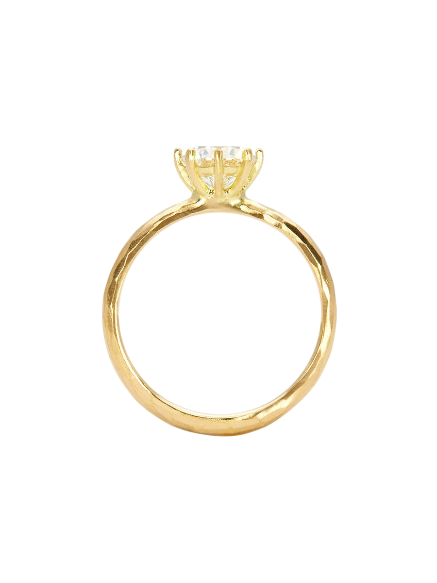 6.3mm White Diamond Blooming Ring