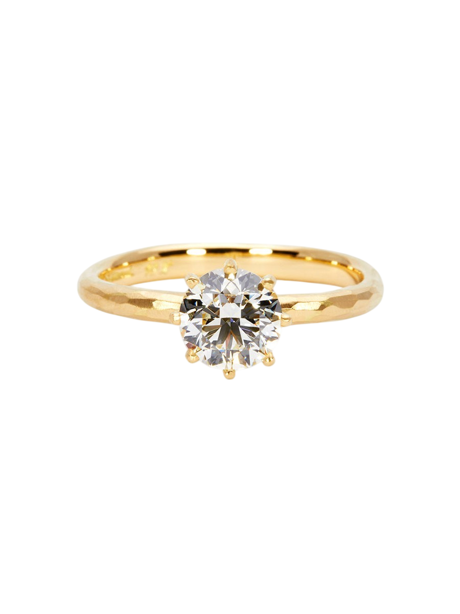 6.3mm White Diamond Blooming Ring photo