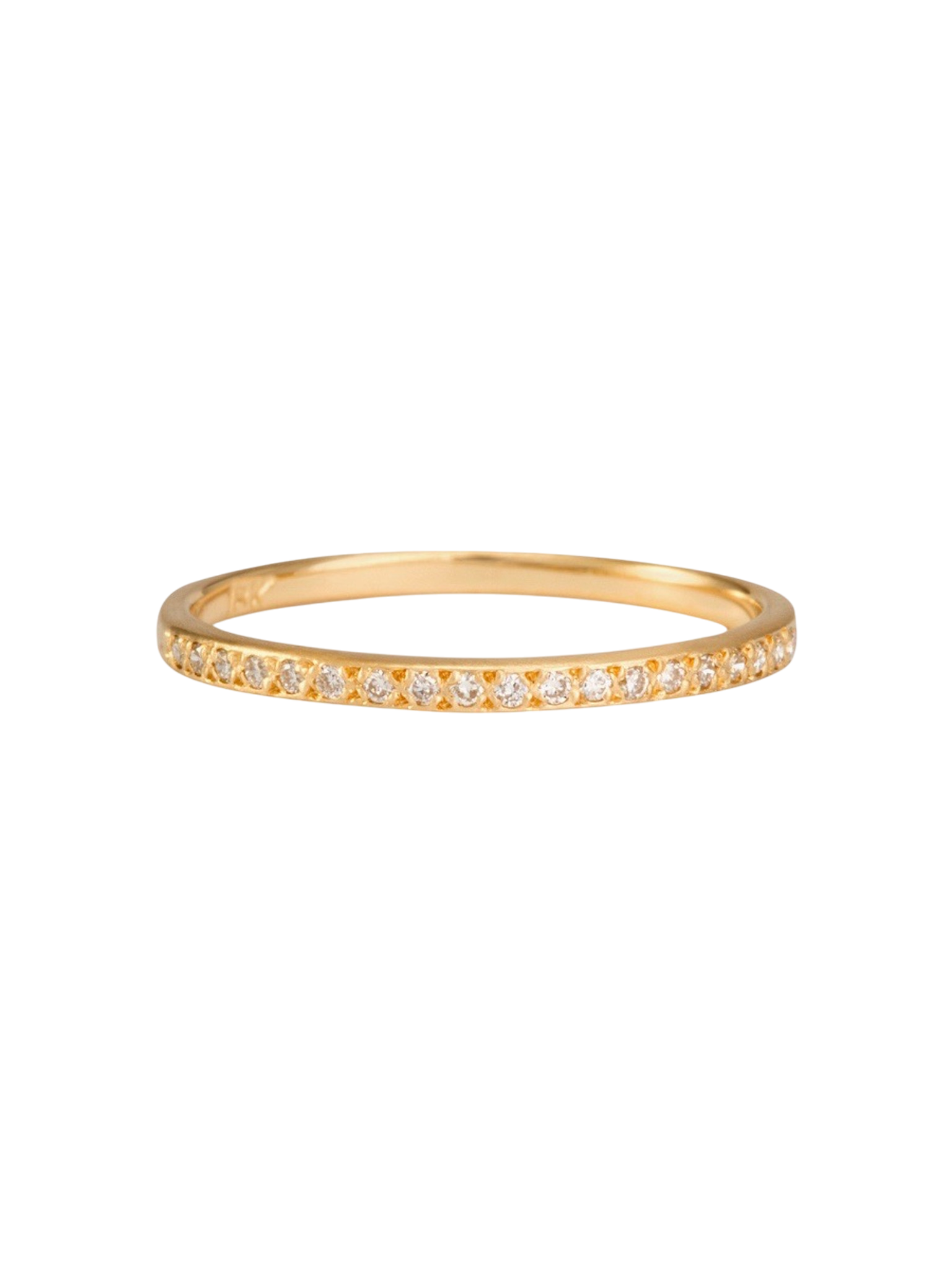 White diamond half-eternity band