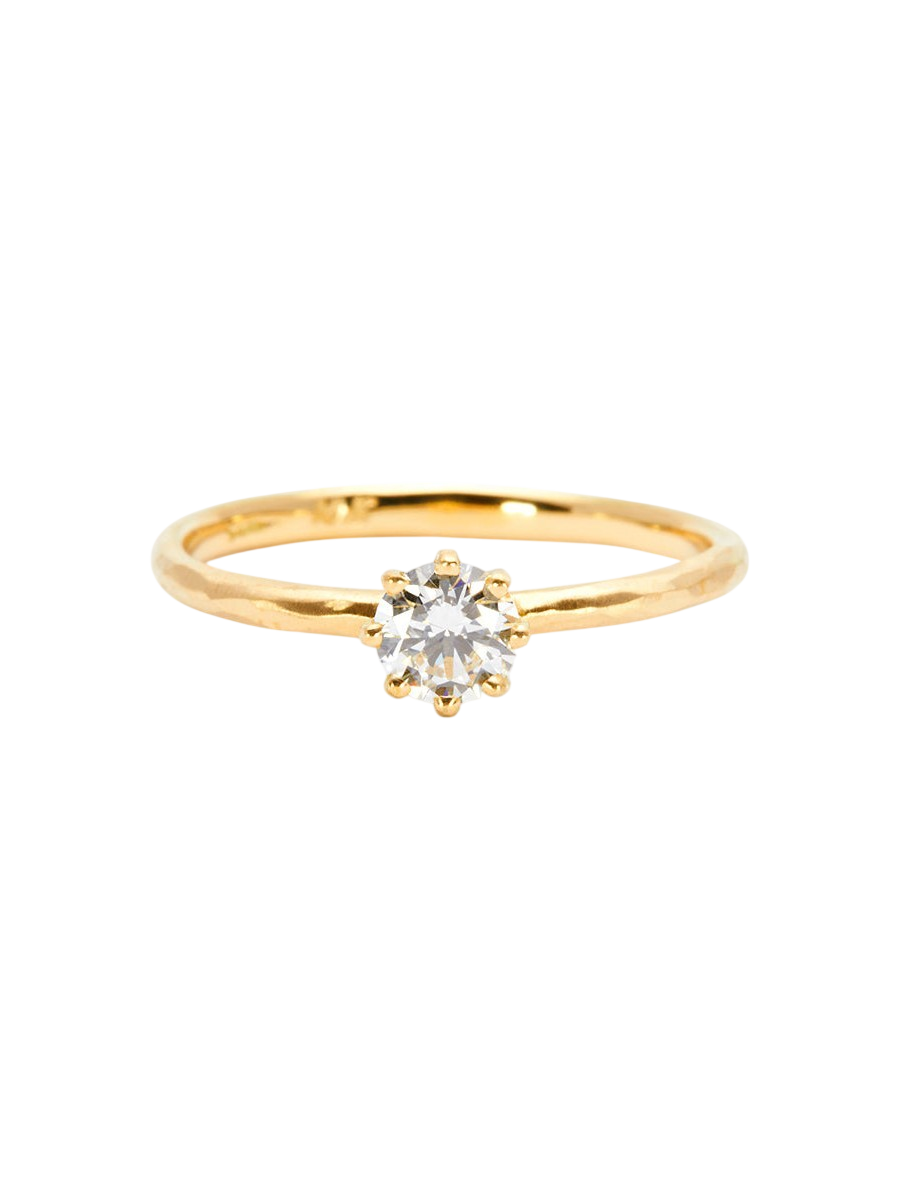 4.5mm White Diamond Blooming Ring photo