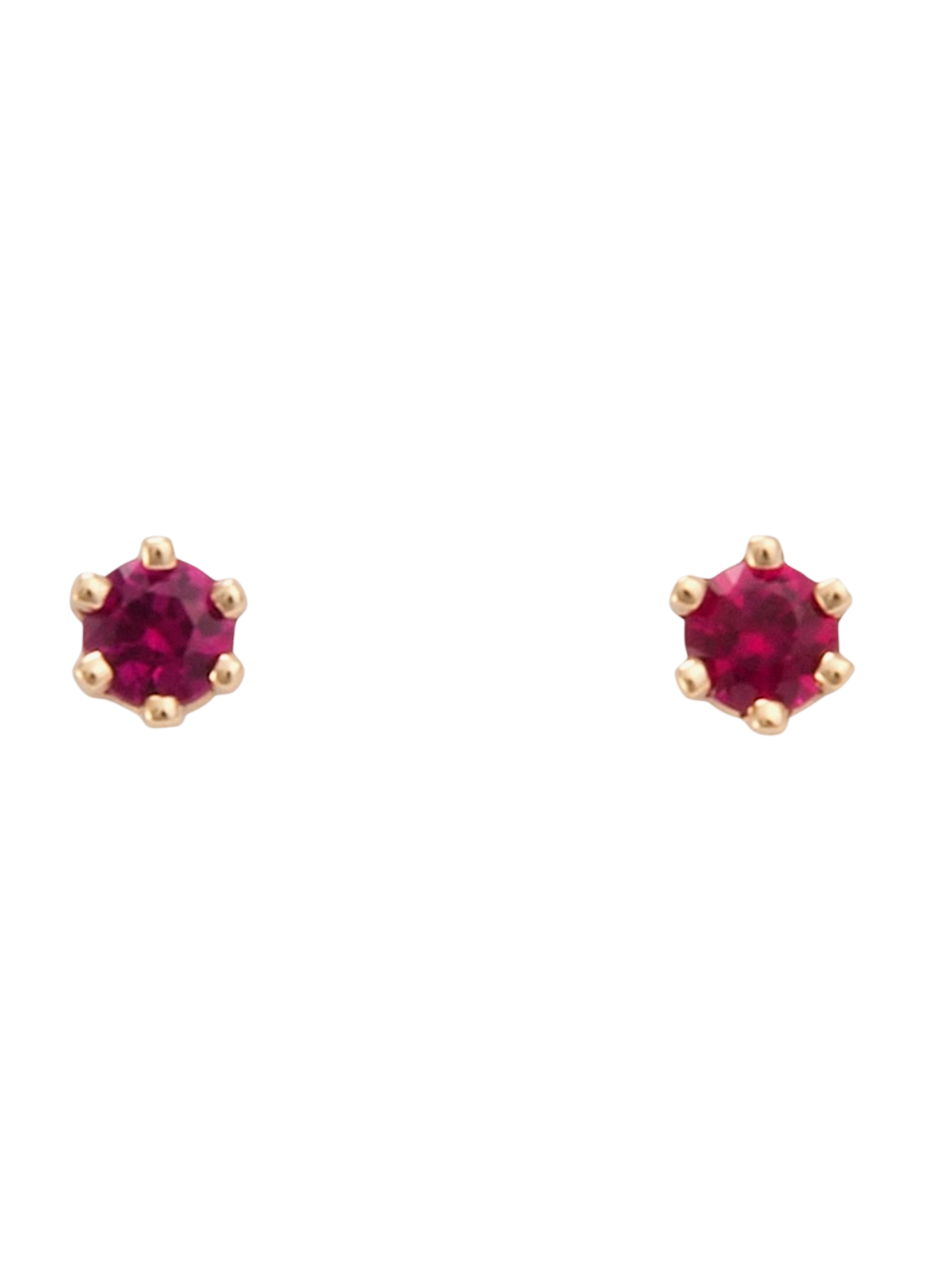 Baby birthstone ruby studs