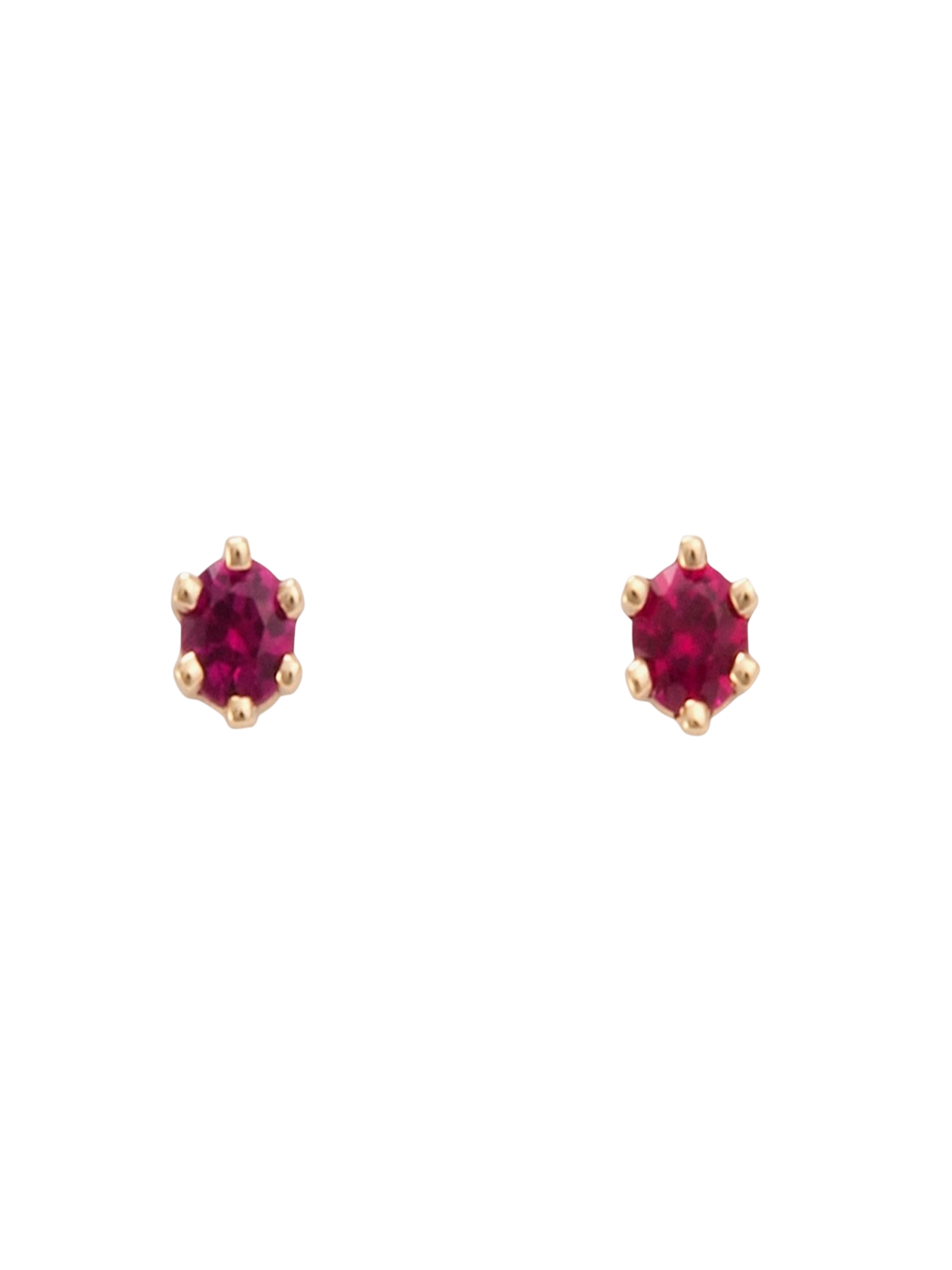 Baby birthstone ruby studs