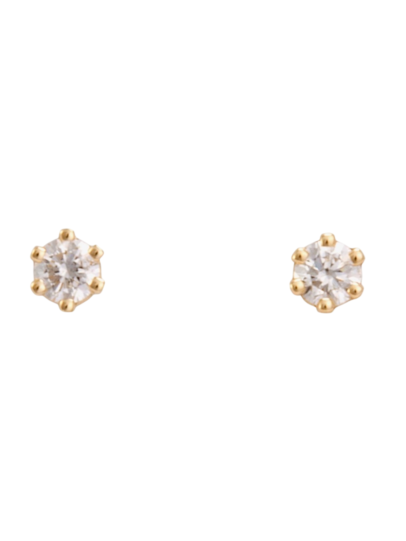 Baby birthstone white diamond studs