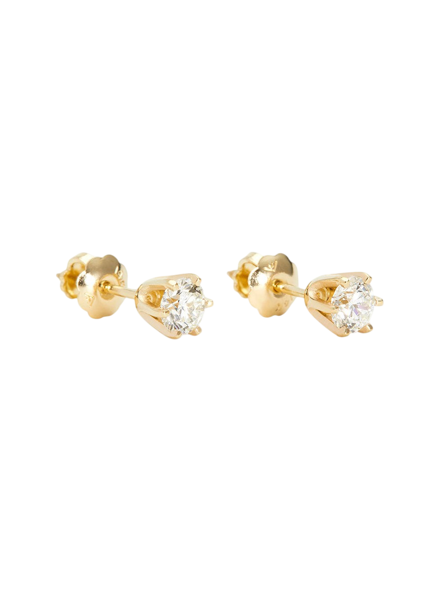4mm White Diamond Studs photo