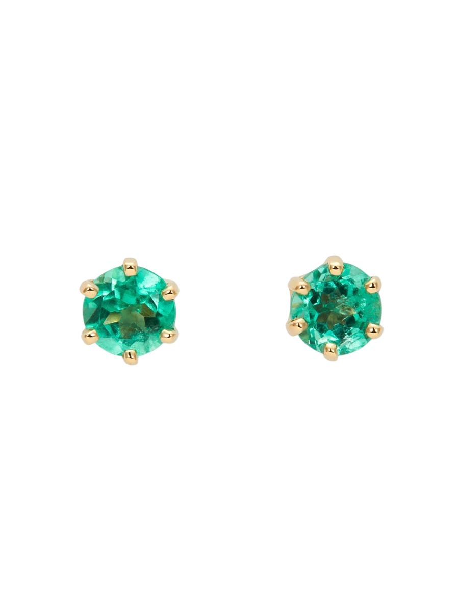 4mm Emerald Studs photo
