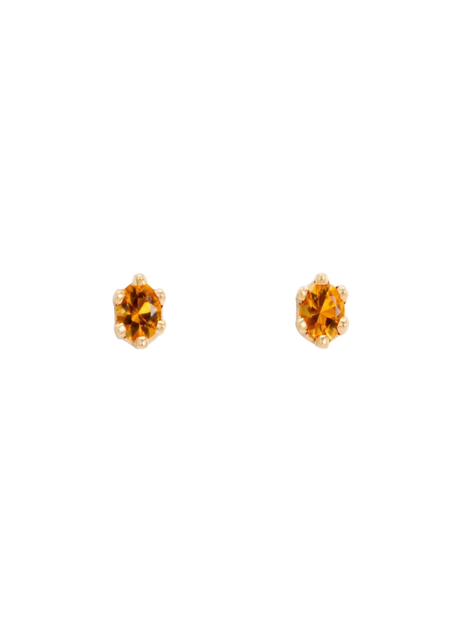 Baby birthstone citrine studs