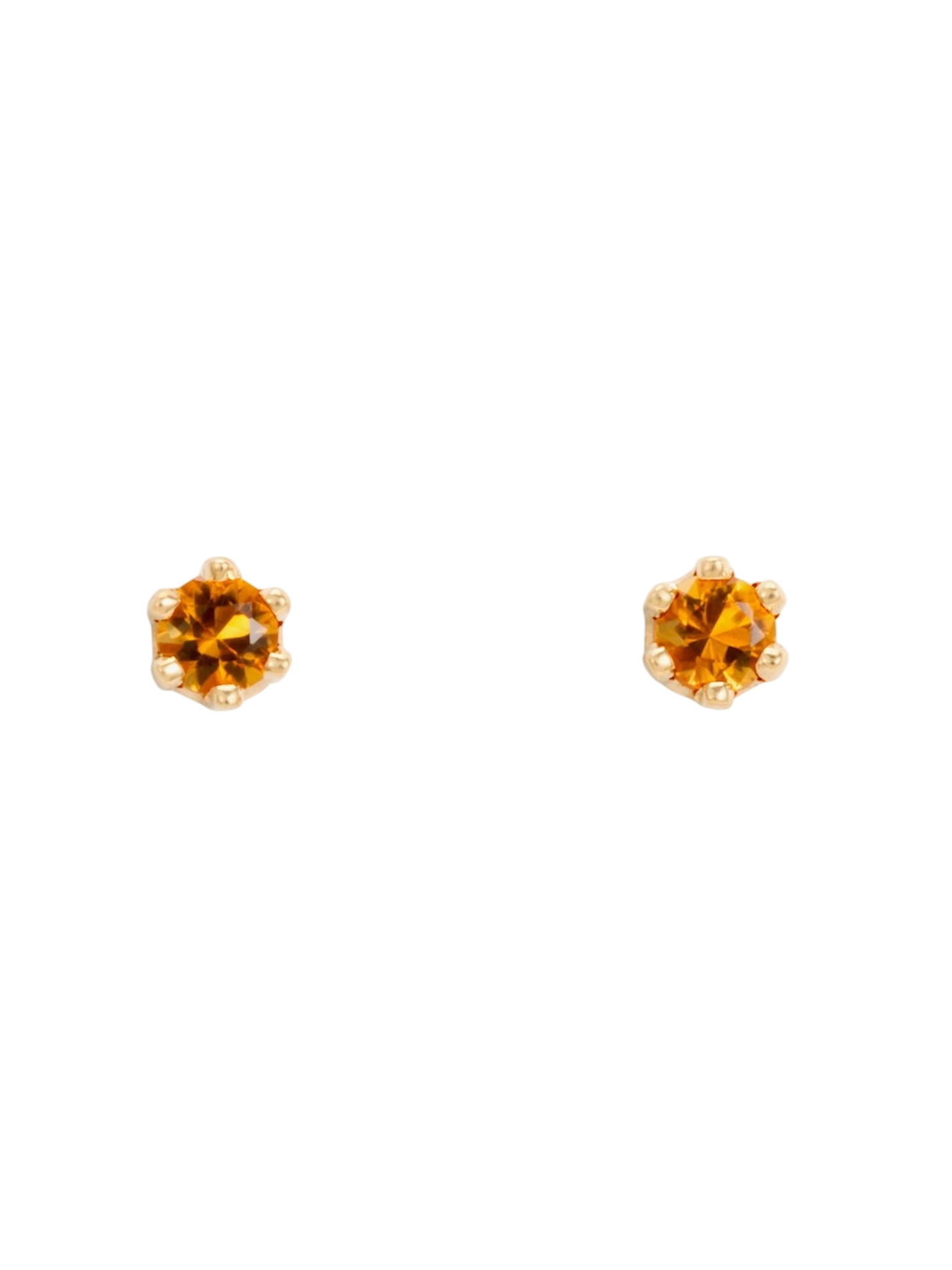 Baby birthstone citrine studs