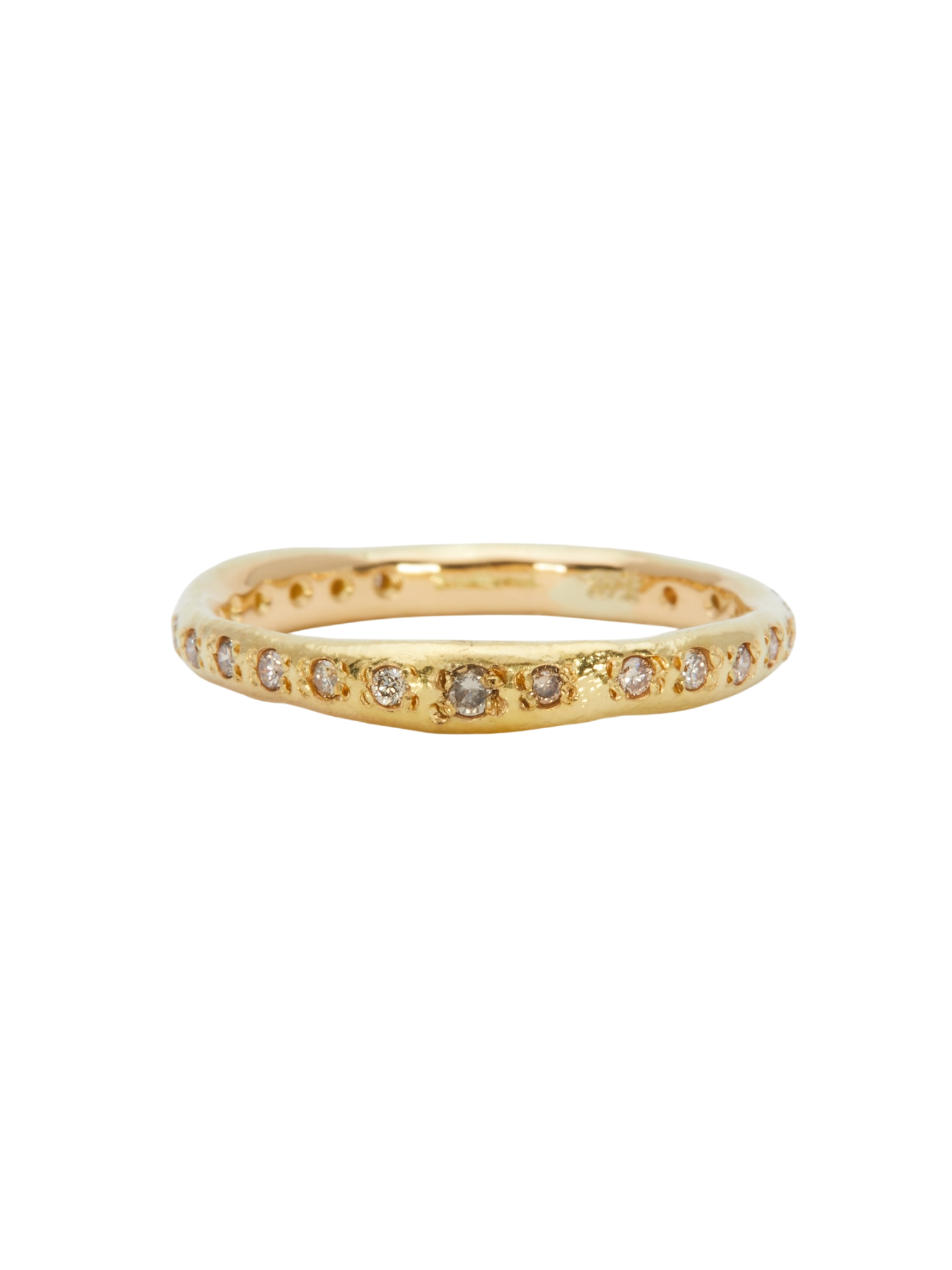 Small brown diamond terra eternity band