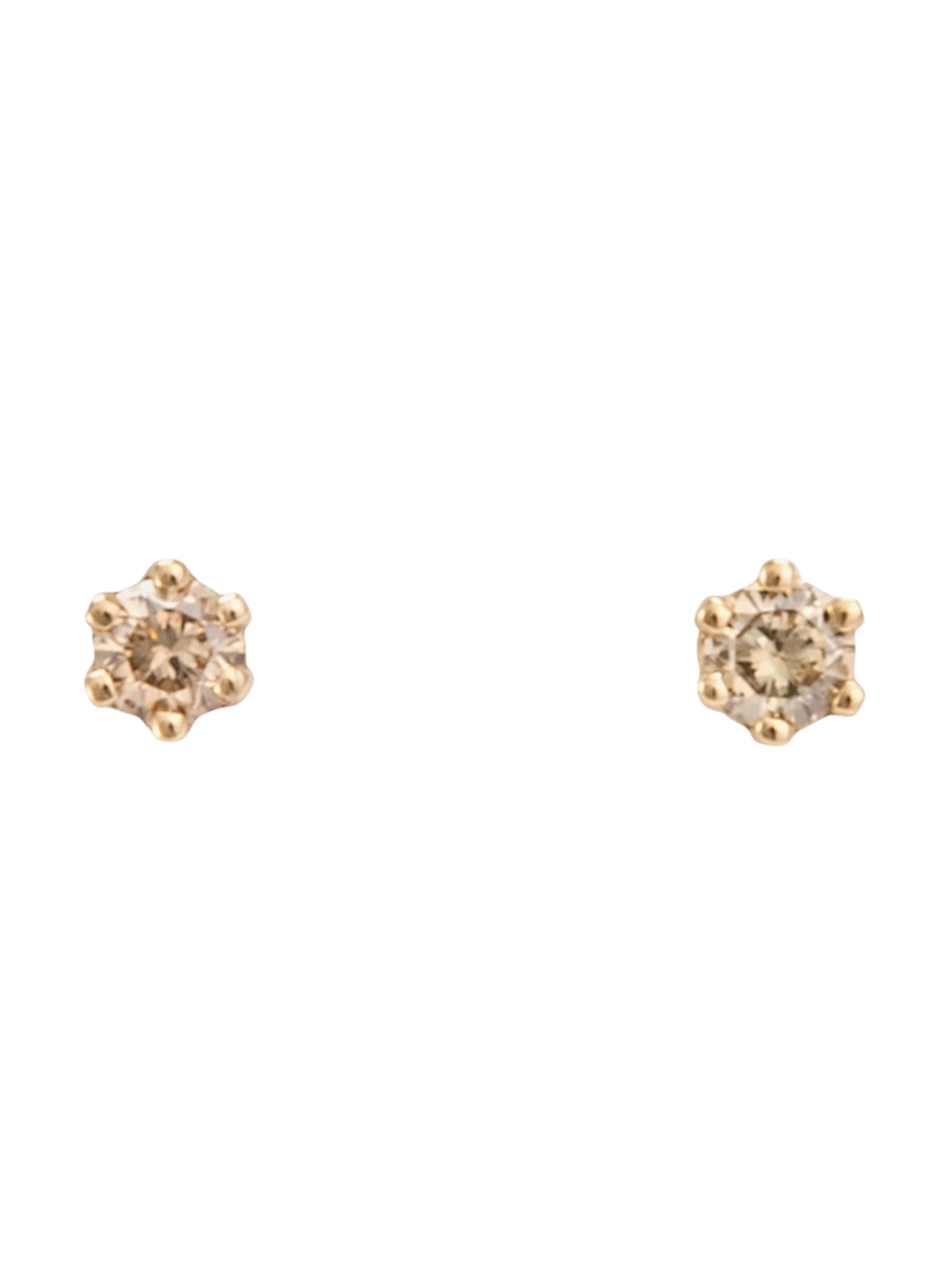 Baby birthstone brown diamond studs