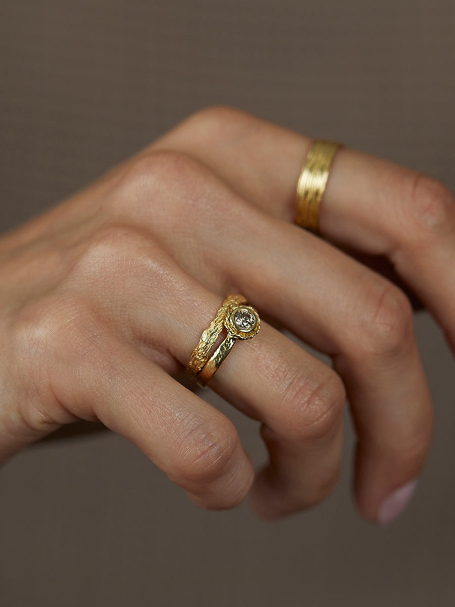 4mm Brown Diamond Dawn Ring
