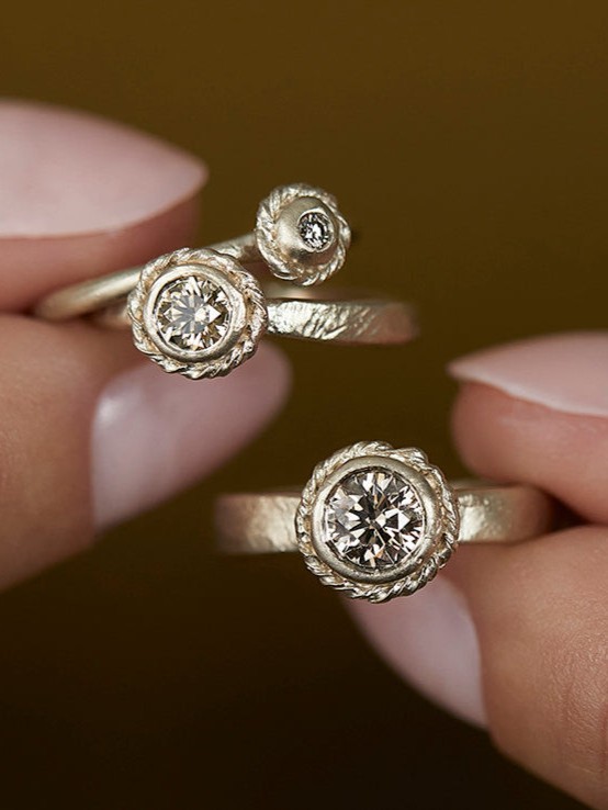 4mm Brown Diamond Dawn Ring
