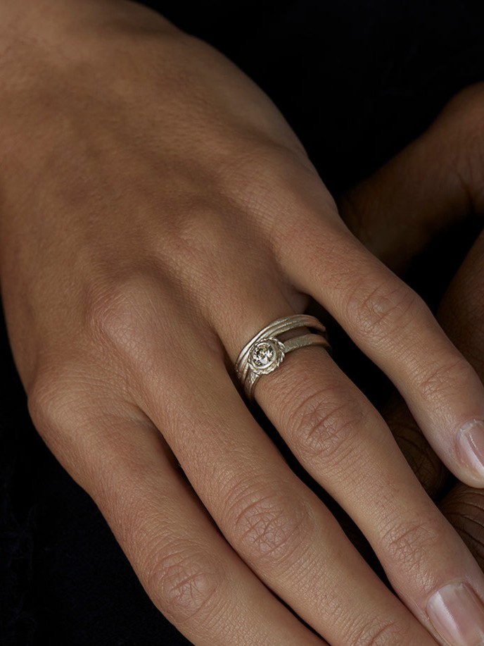4mm Brown Diamond Dawn Ring