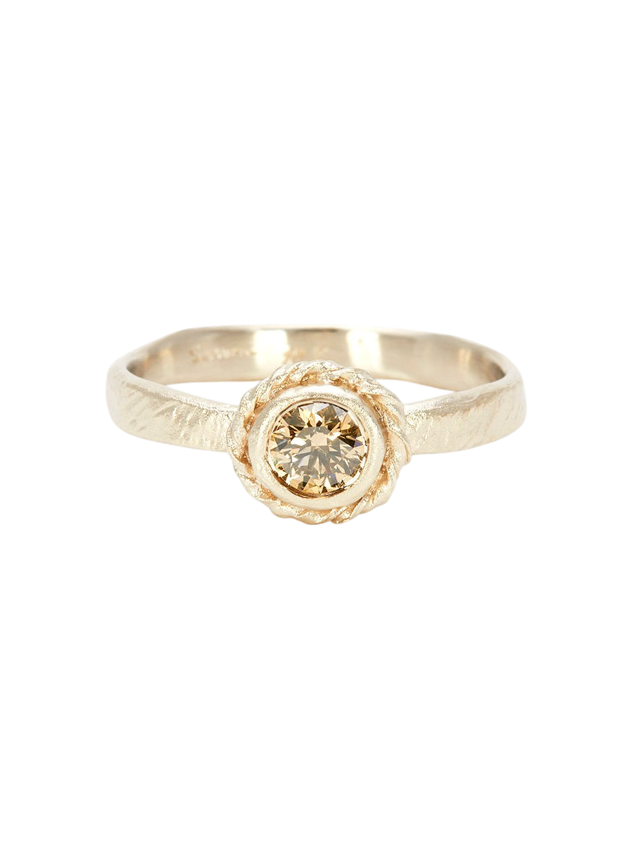 4mm Brown Diamond Dawn Ring photo