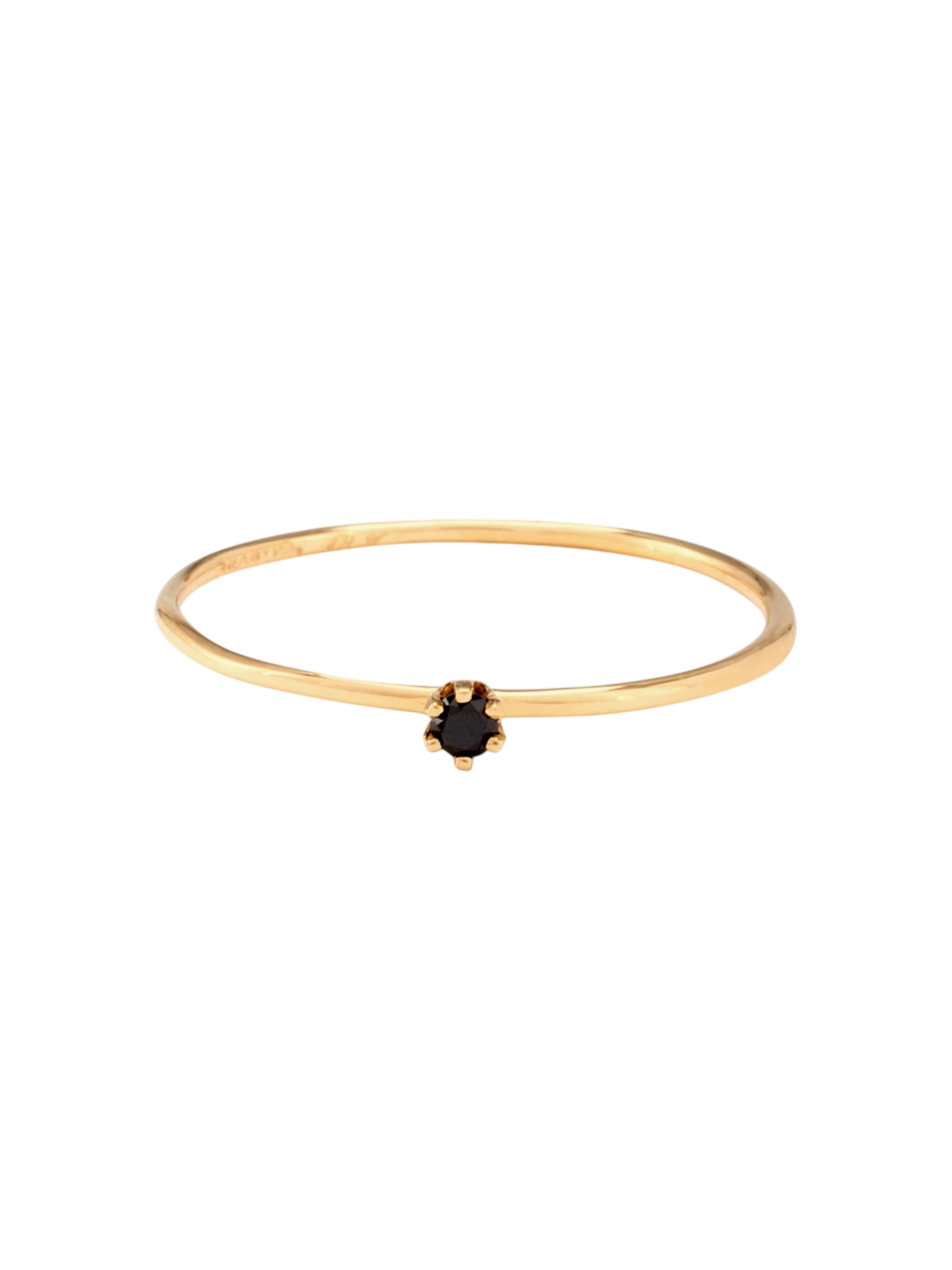 Baby black diamond ring