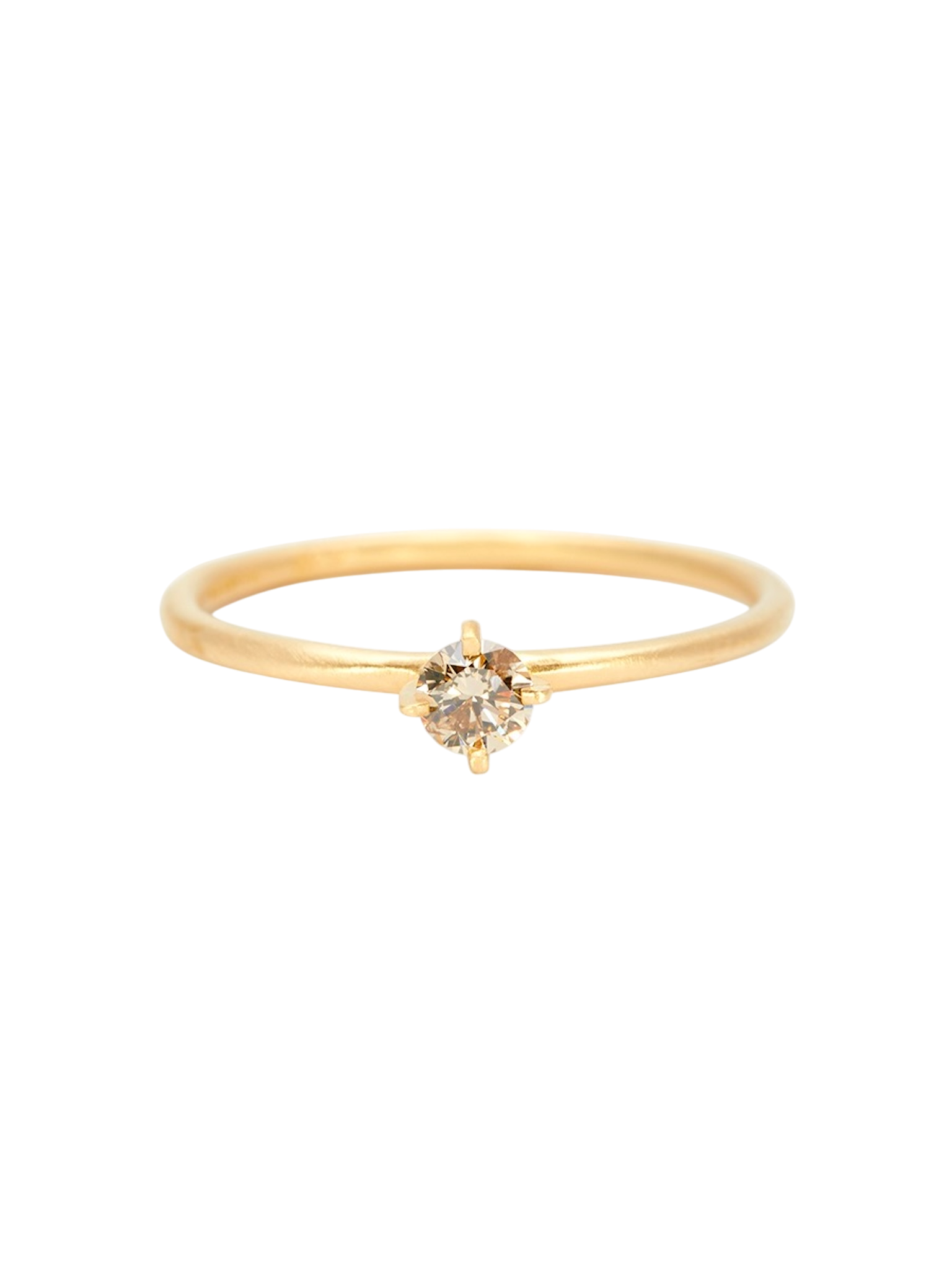 3.5mm brown diamond noble ring