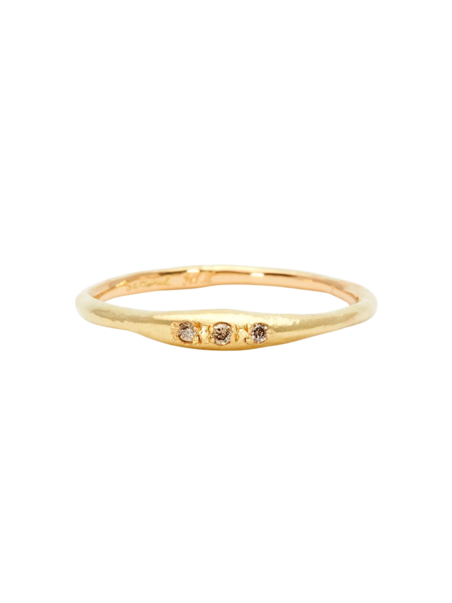 Brown diamond terra signet ring