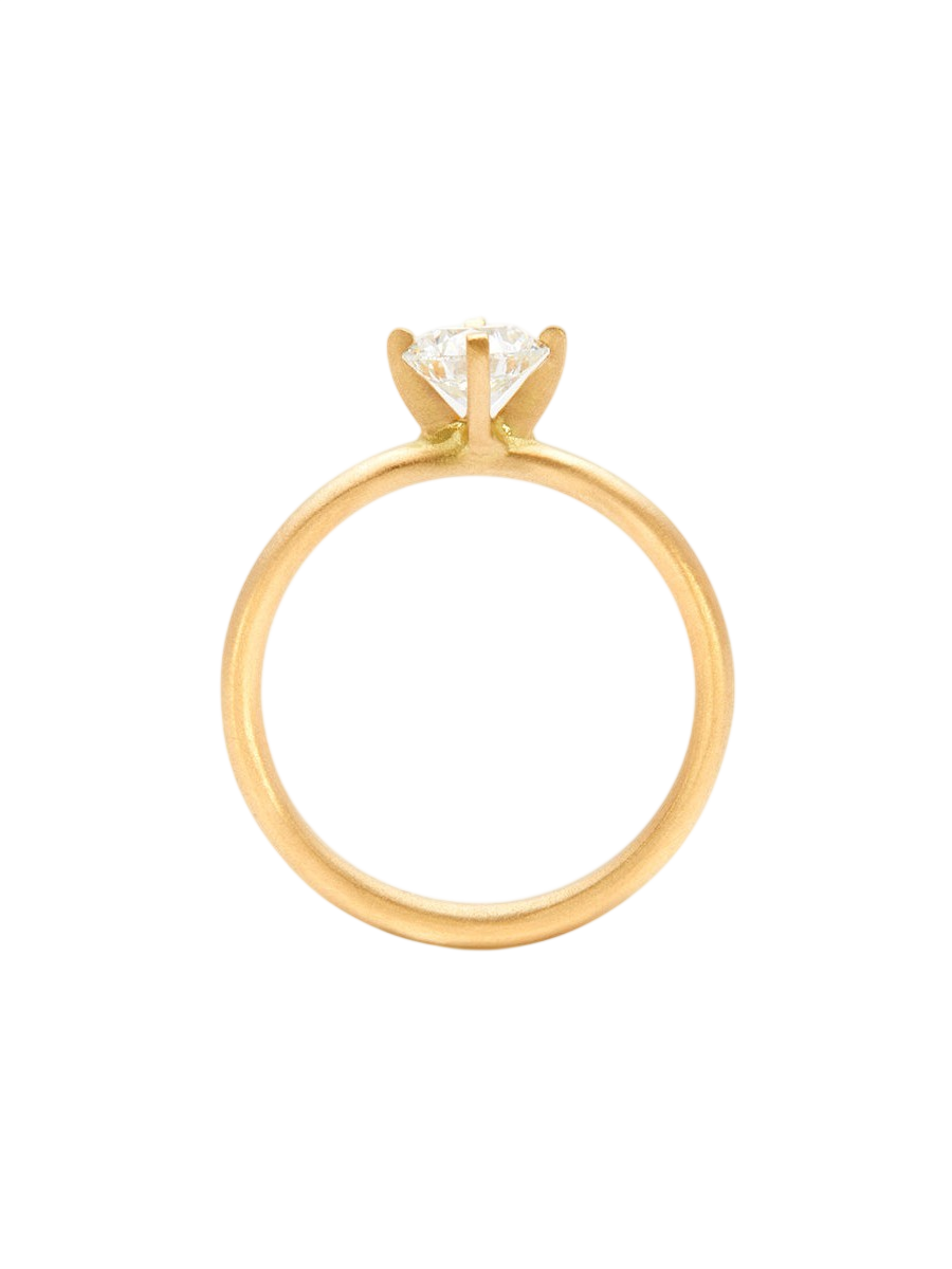 5.6mm White Diamond Noble Ring