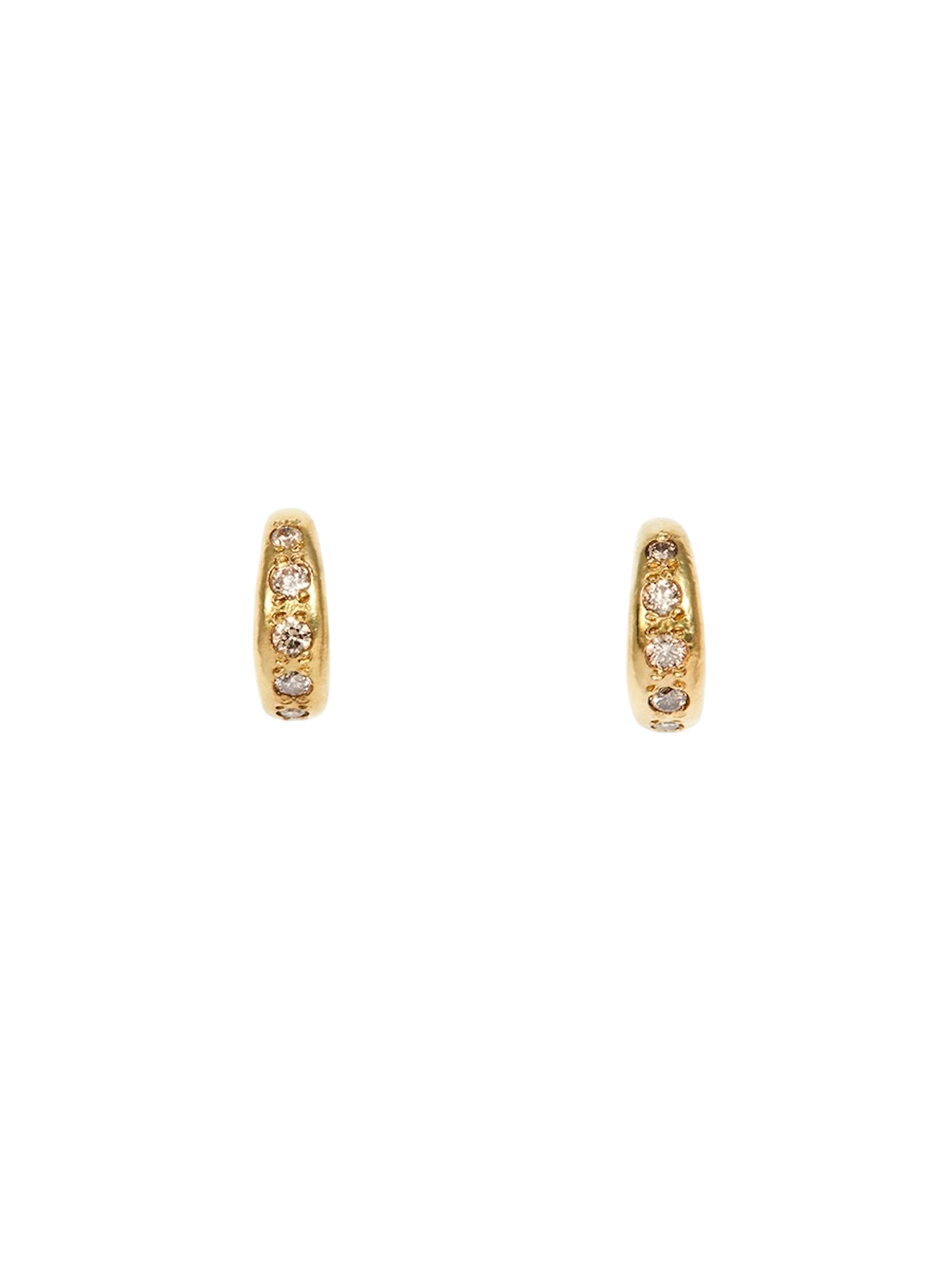 Brown diamond terra hoop earrings