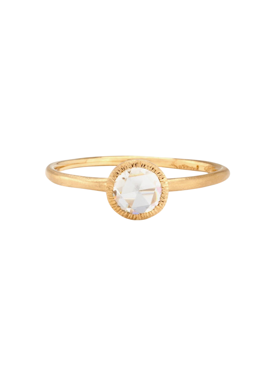 5mm Rose-Cut Solitaire Ring photo