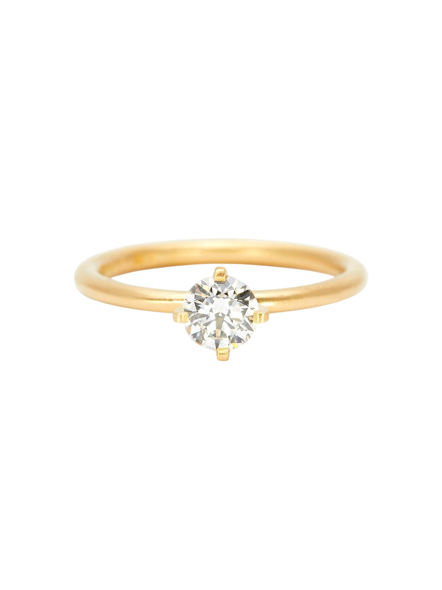 5mm White Diamond Noble Ring photo