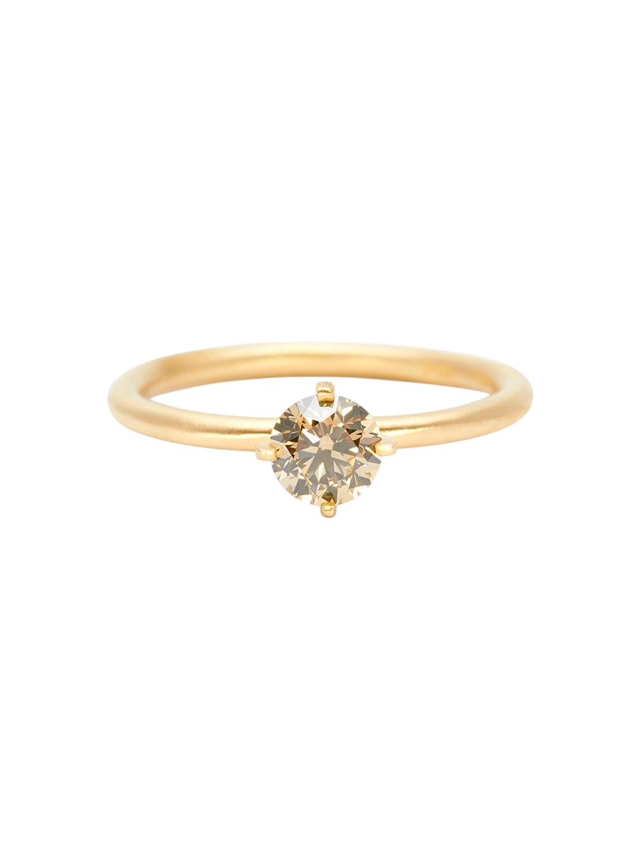 5mm Brown Diamond Noble Ring photo