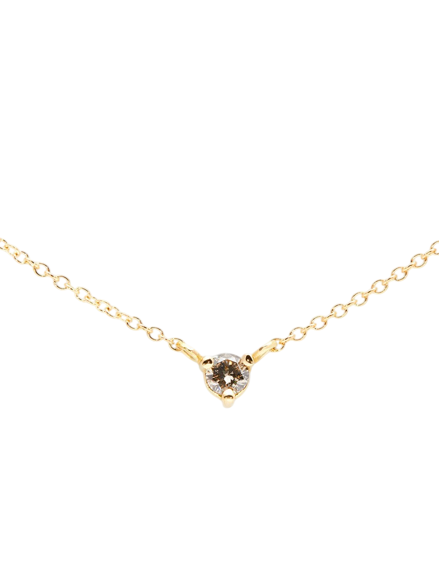3mm Brown Diamond Birthstone Necklace photo