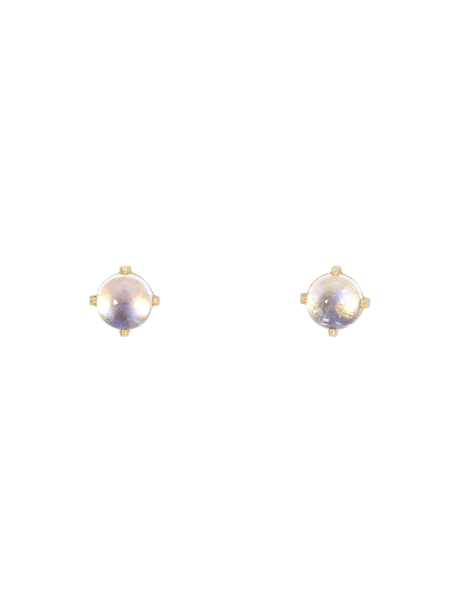 Rainbow moonstone wisp studs