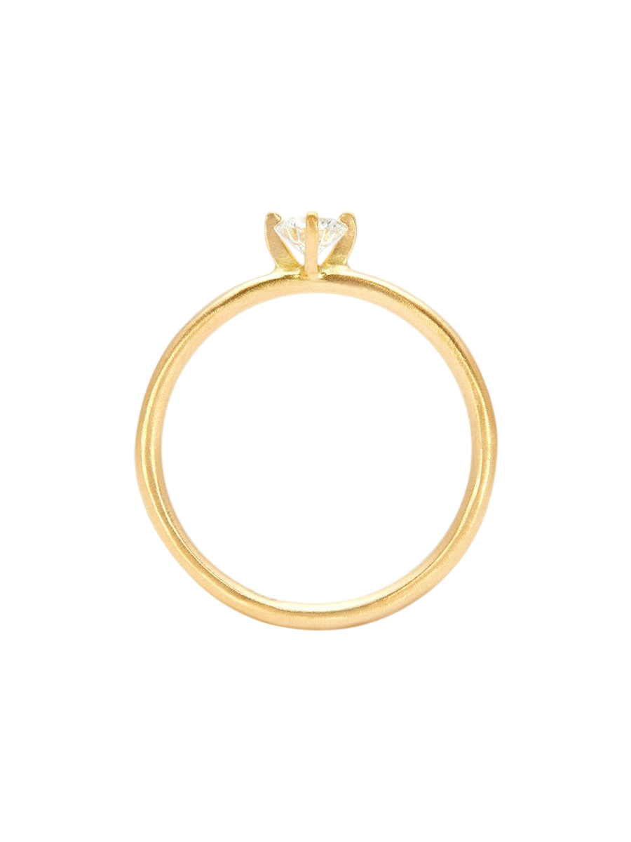 4mm White Diamond Noble Ring