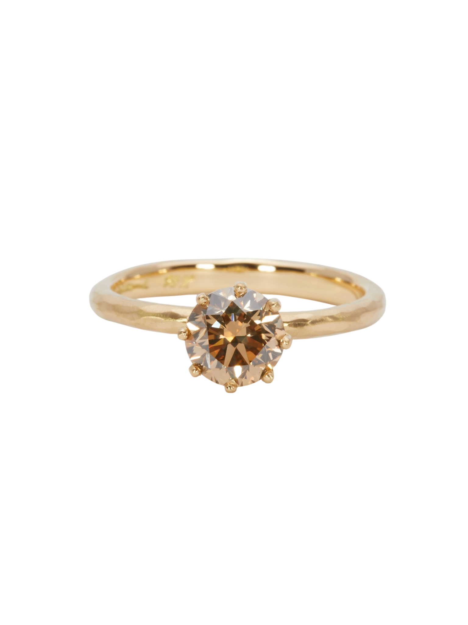 6.3mm brown diamond blooming ring